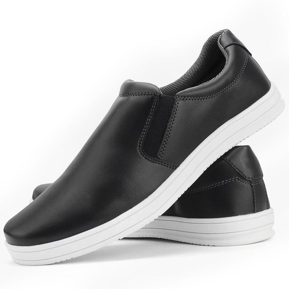 Slip On Casual SapatoFran Masculino - Preto Menor preço em Slip On Casual SapatoFran Masculino - Preto