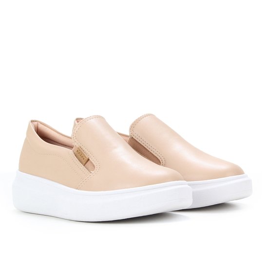 Slip On Colcci Básico Liso Feminino - Bege