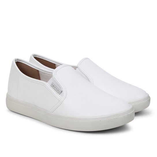 Slip On Colcci Croco Verniz Feminino - Branco
