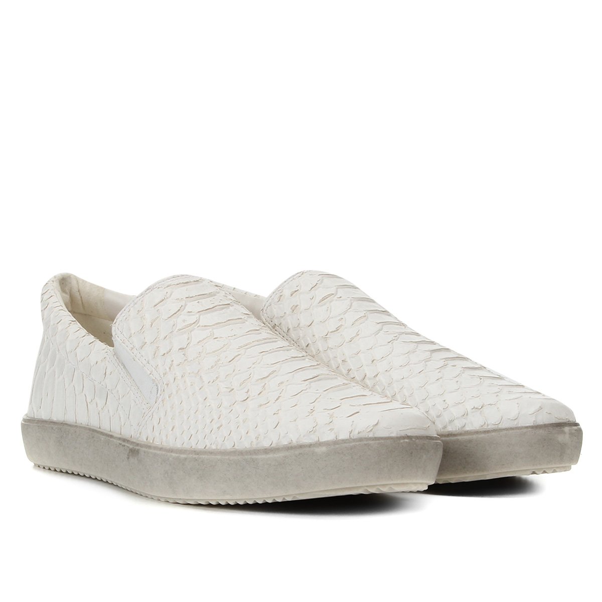 slip on feminino branco couro