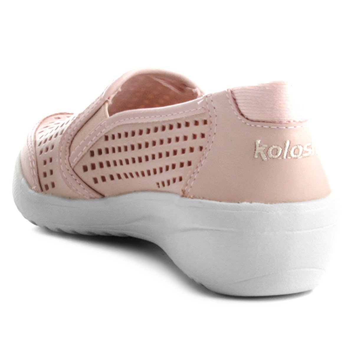 slip on couro kolosh furinhos com zíper lateral feminino