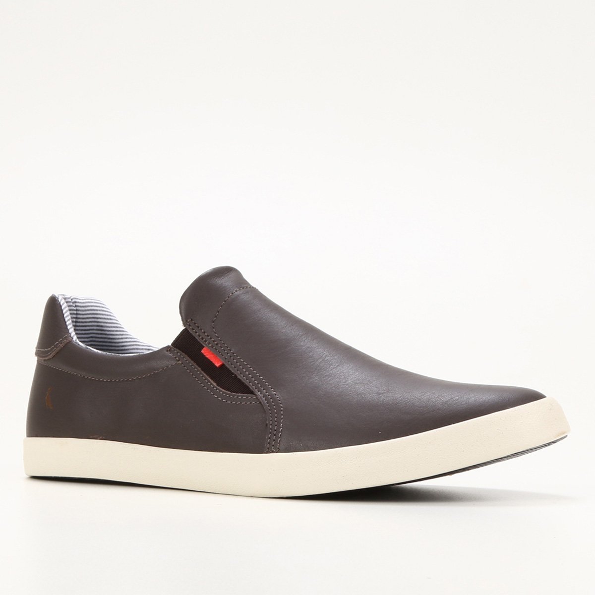 Slip On Couro Reserva Lapa Masculino - Marrom+Vermelho | Zattini