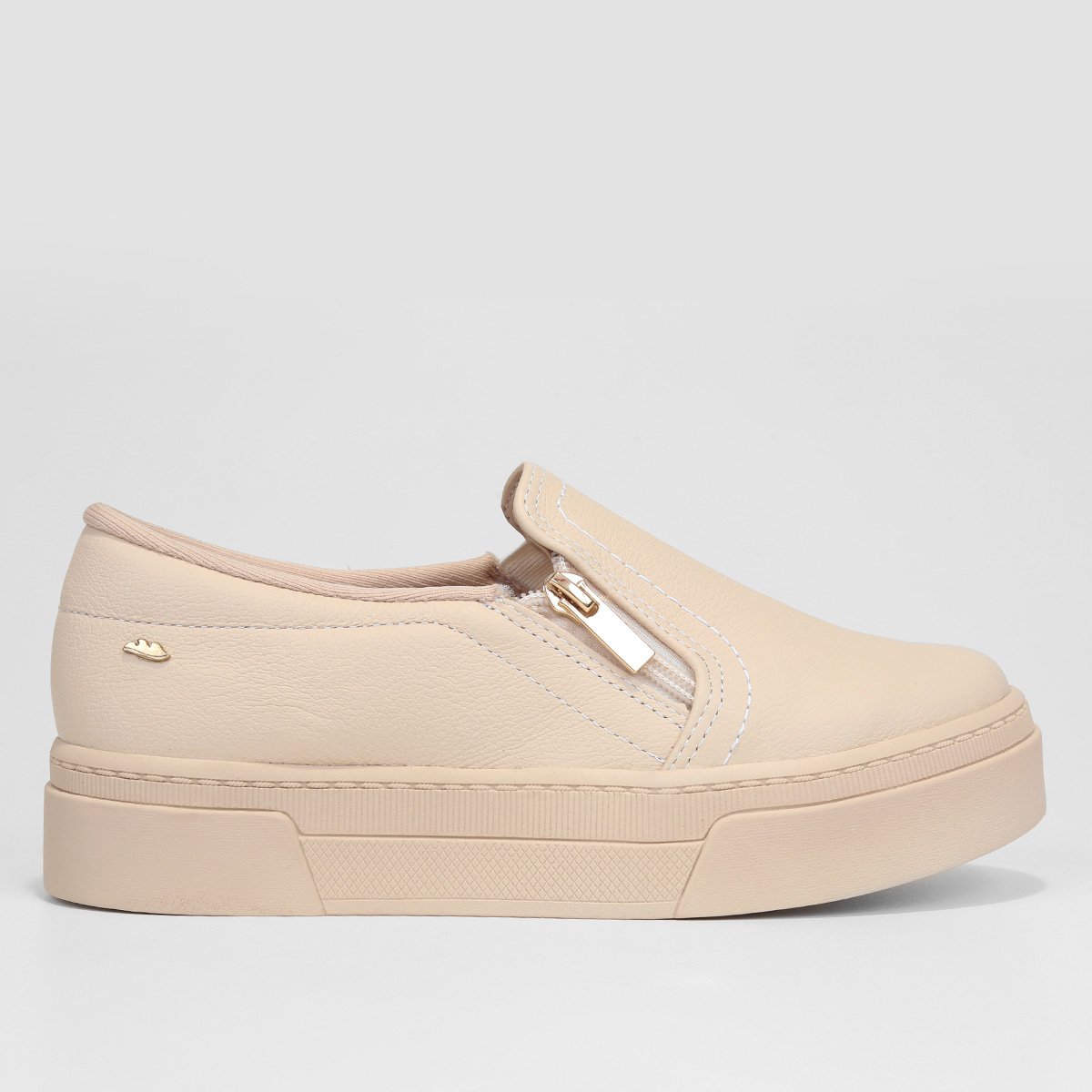Slip On Dakota Plataforma Zíper Feminino - Rosa Claro Menor preço em Slip On Dakota Plataforma Zíper Feminino - Rosa Claro
