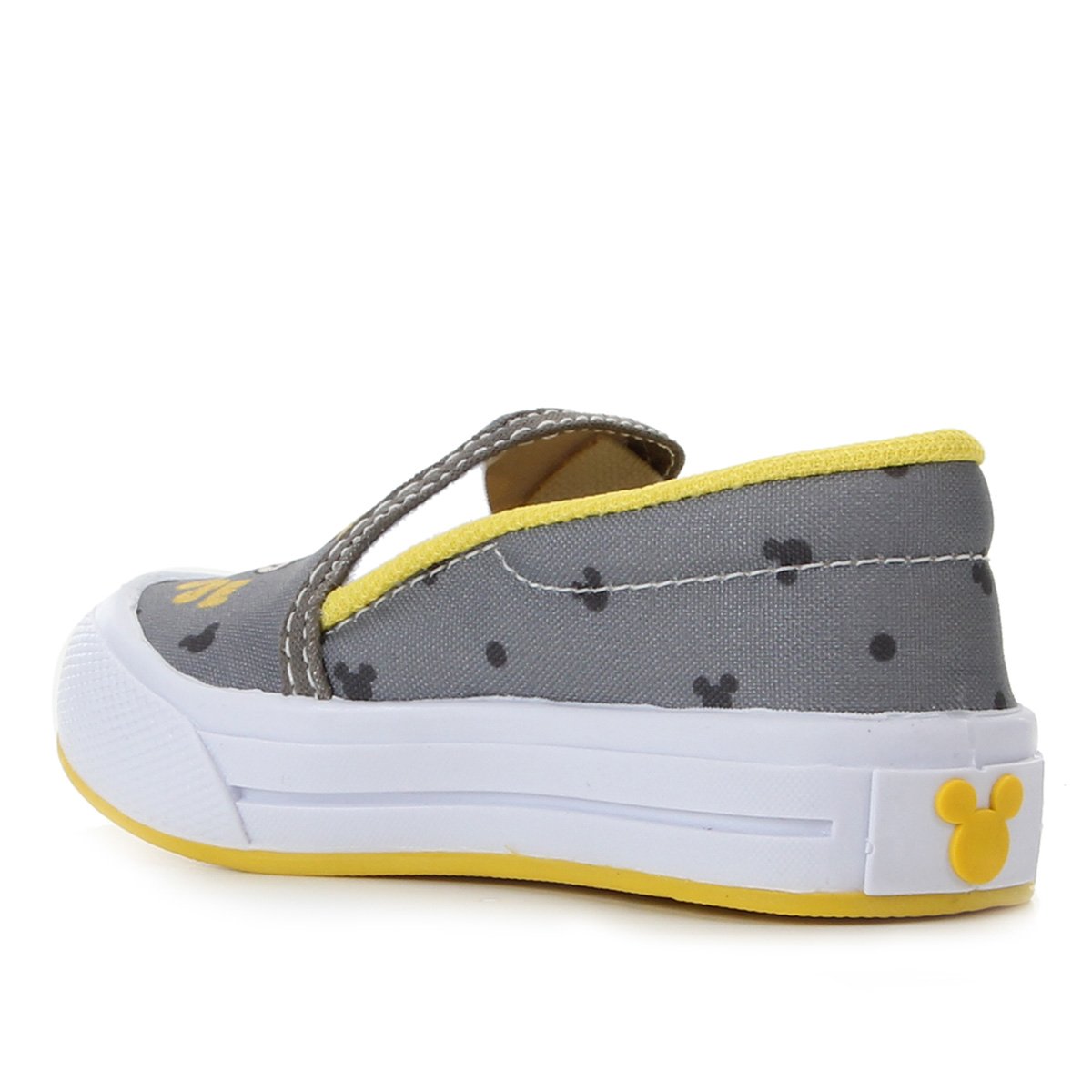 Slip On Infantil Disney Mickey Mouse Masculino - Cinza+Amarelo | Zattini