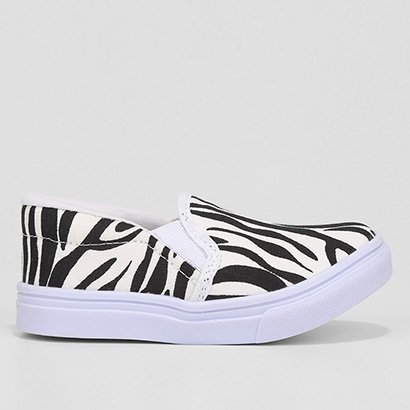 Slip On Infantil Kurz Animal Print Menina - Feminino