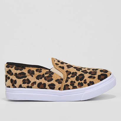 Slip On Infantil Kurz Animal Print Menina - Feminino