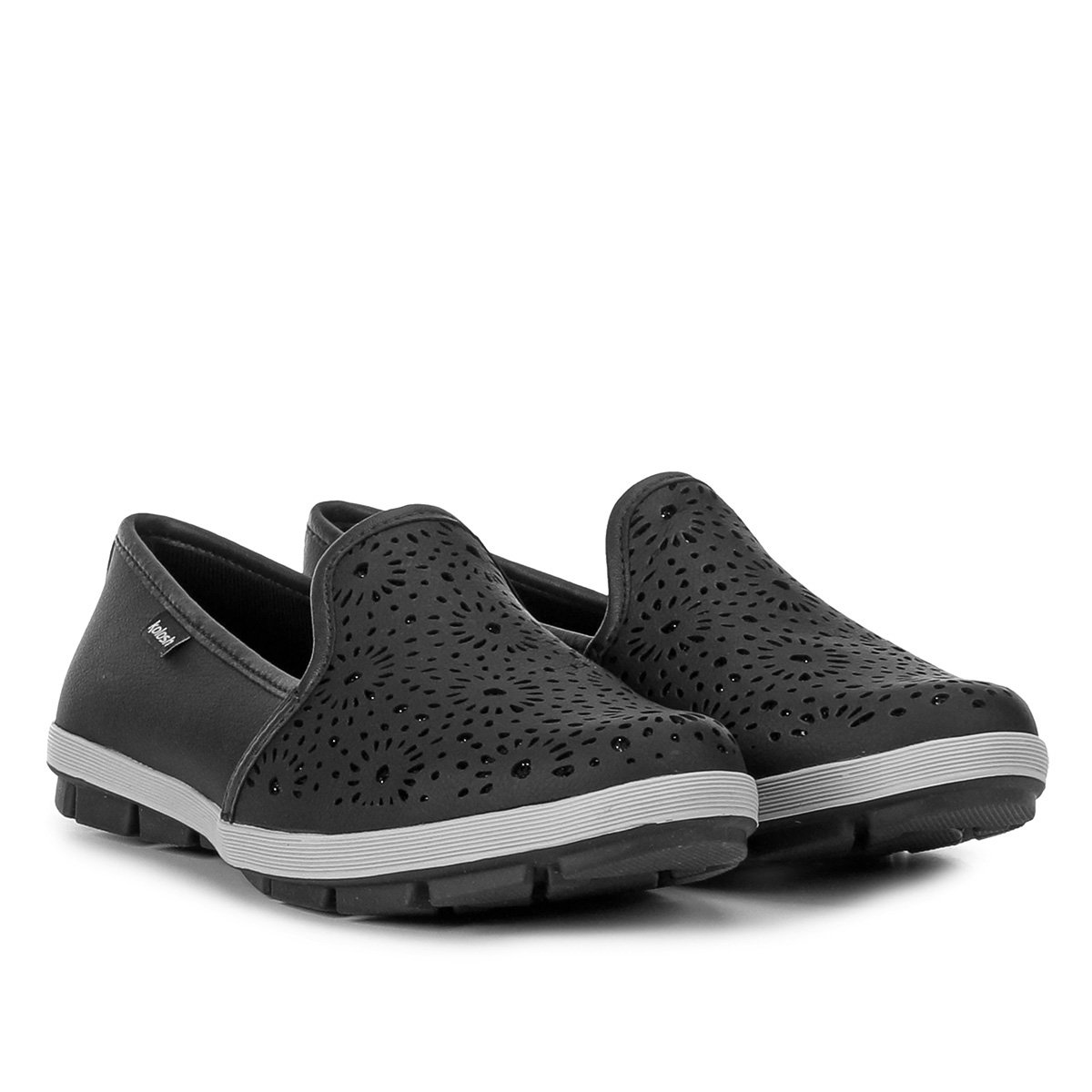 Slip On Kolosh Perfuros Feminino - Preto Menor preço em Slip On Kolosh Perfuros Feminino - Preto