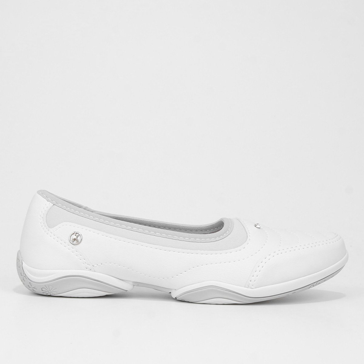 Slip On Kolosh Pespontos Feminino - Branco Menor preço em Slip On Kolosh Pespontos Feminino - Branco