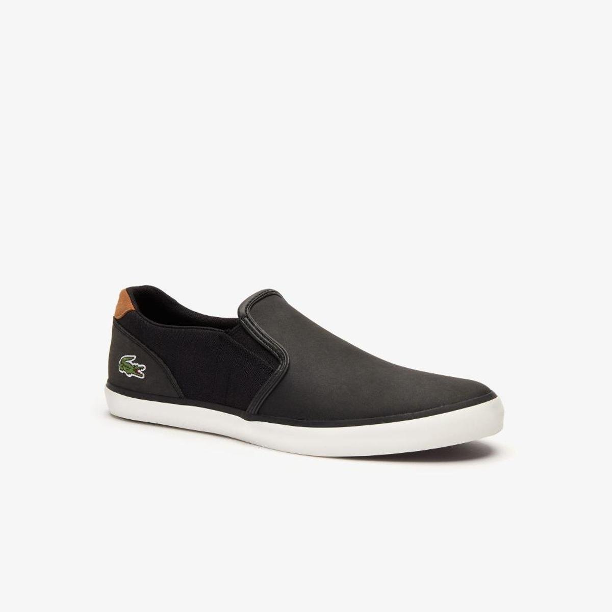 Slip On Lacoste Sportswear Masculino - Preto+Marrom Menor preço em Slip On Lacoste Sportswear Masculino - Preto+Marrom