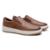 Slip On Masculino Couro Elástico Lateral Conforto Casual - Marrom