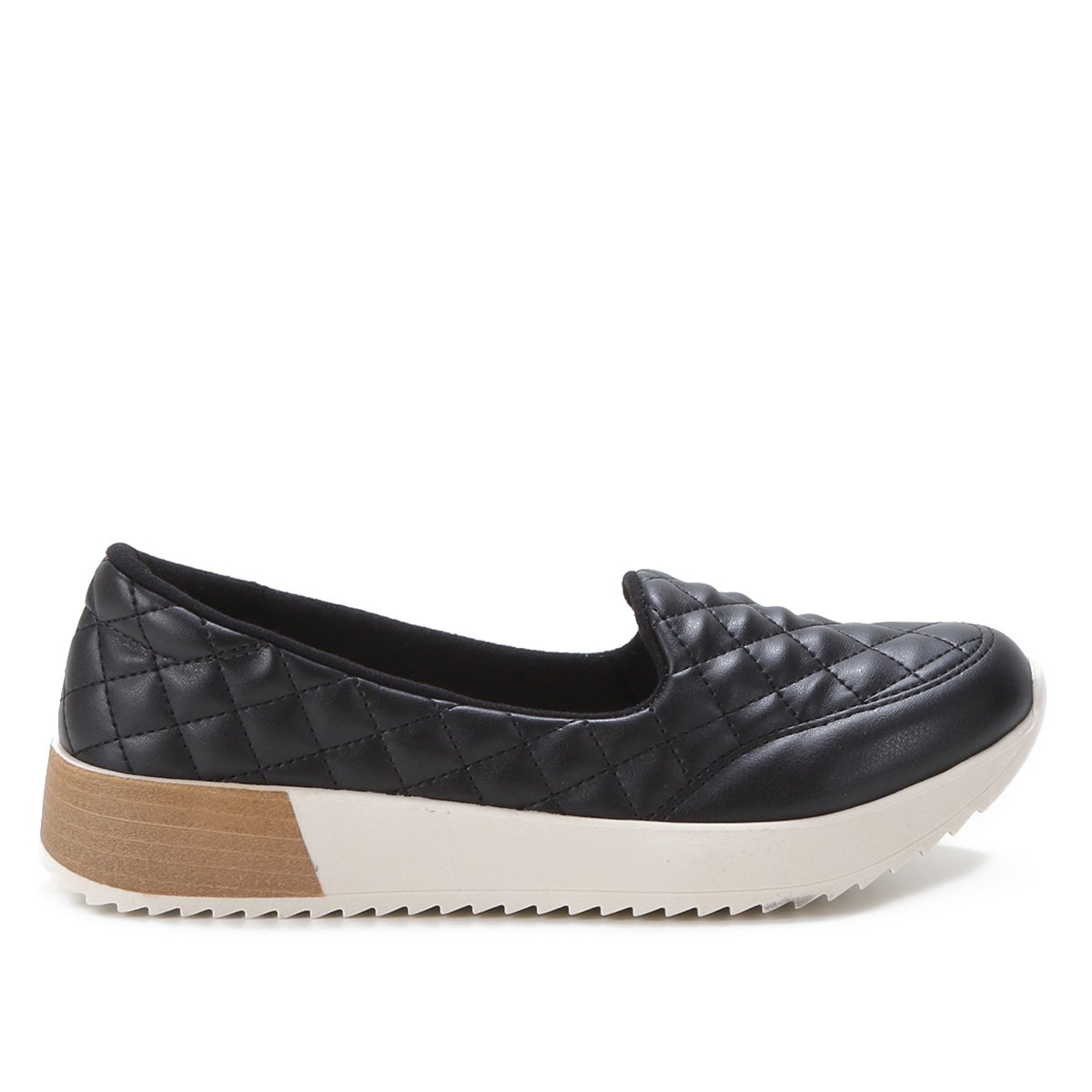 Slip On Modare Napa Matelassê Feminino - Preto Menor preço em Slip On Modare Napa Matelassê Feminino - Preto