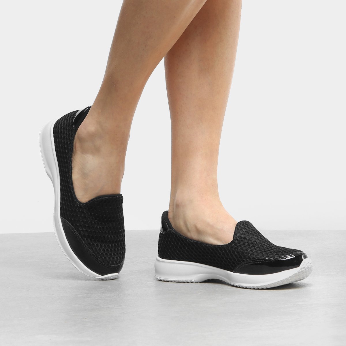 Slip On Modare Tela Feminino - Preto | Zattini