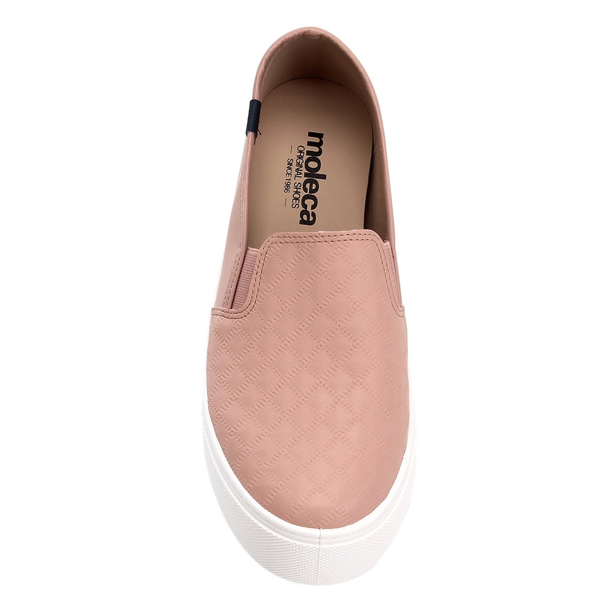 slip on moleca caixa alta matelassê feminino