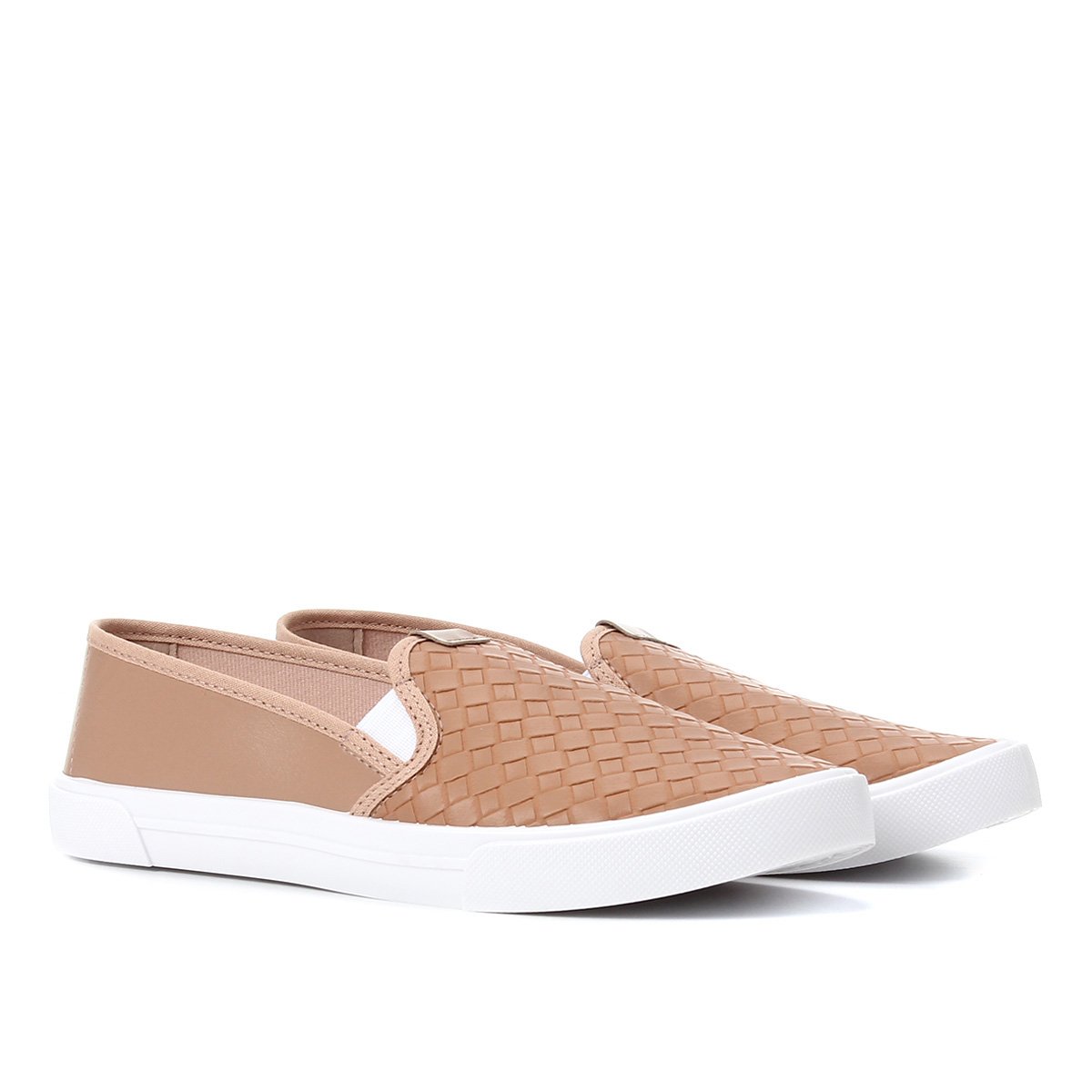 Slip On Moleca Tressê Feminino - Nude Menor preço em Slip On Moleca Tressê Feminino - Nude