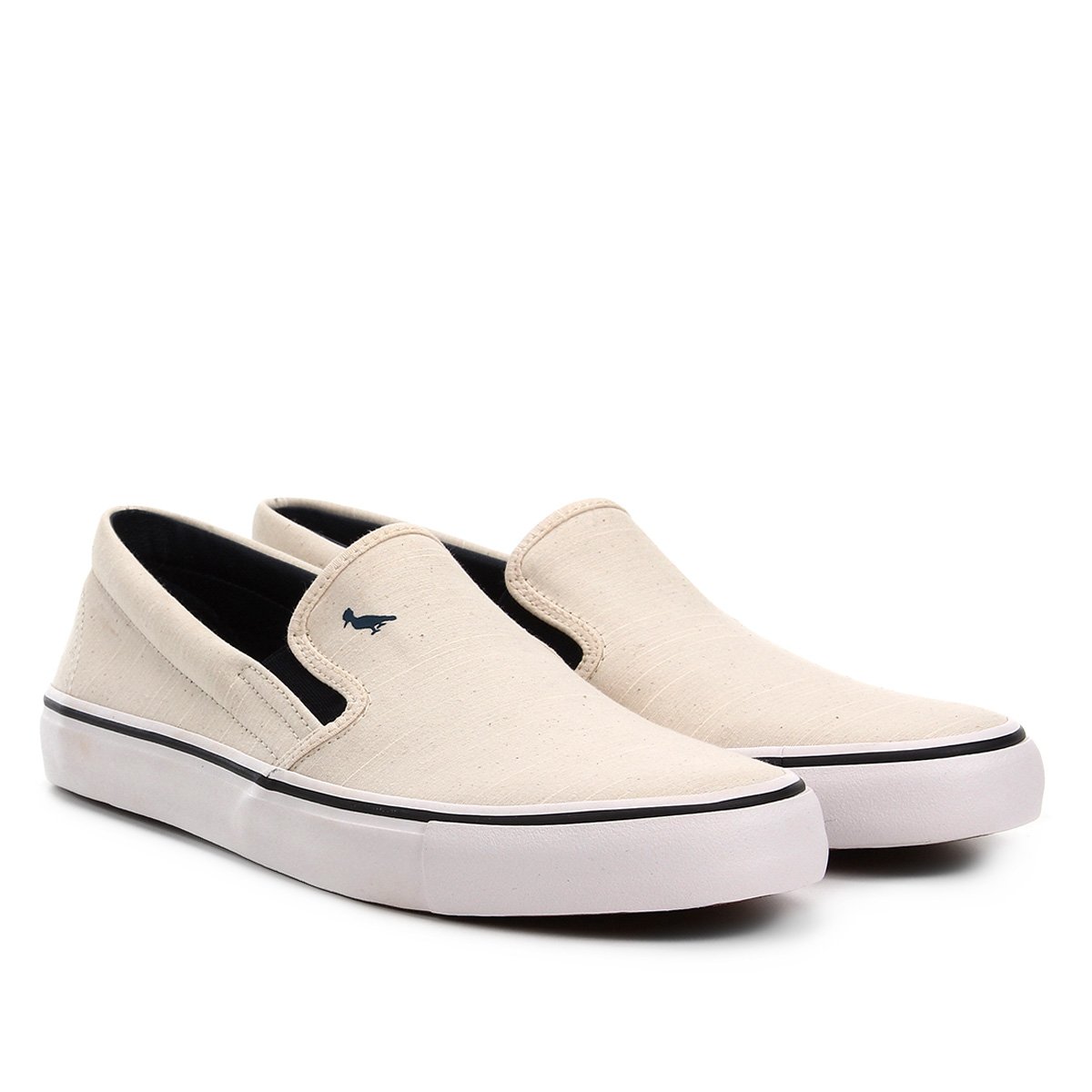 Slip On Reserva Vamo Que Vamo Masculino - Bege Menor preço em Slip On Reserva Vamo Que Vamo Masculino - Bege