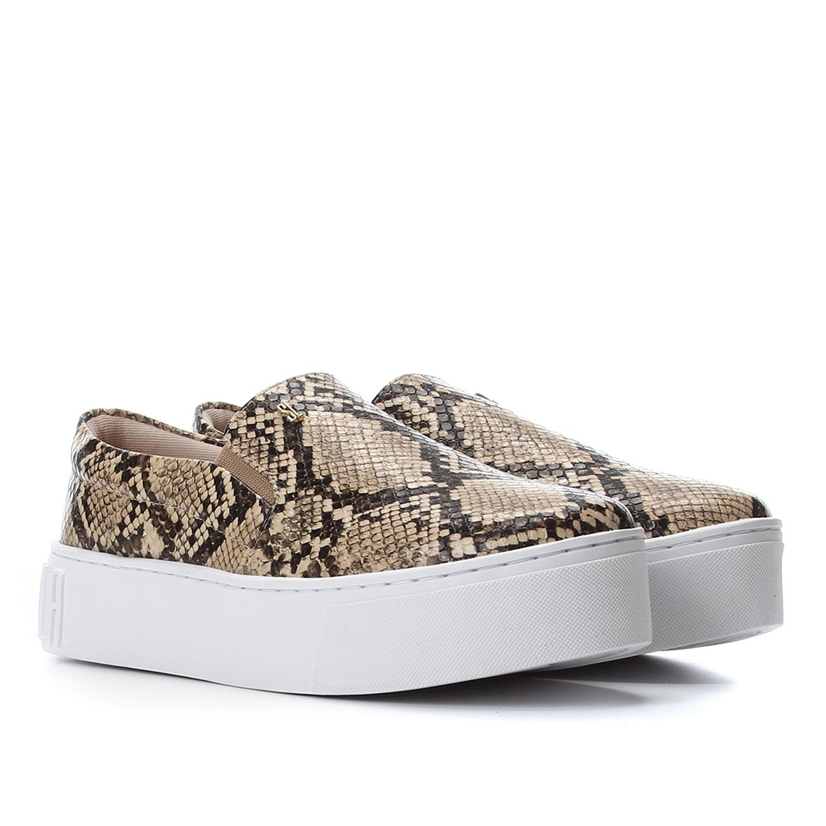 Slip On Santa Lolla Caixa Alta Cobra Feminino - Caramelo | Zattini
