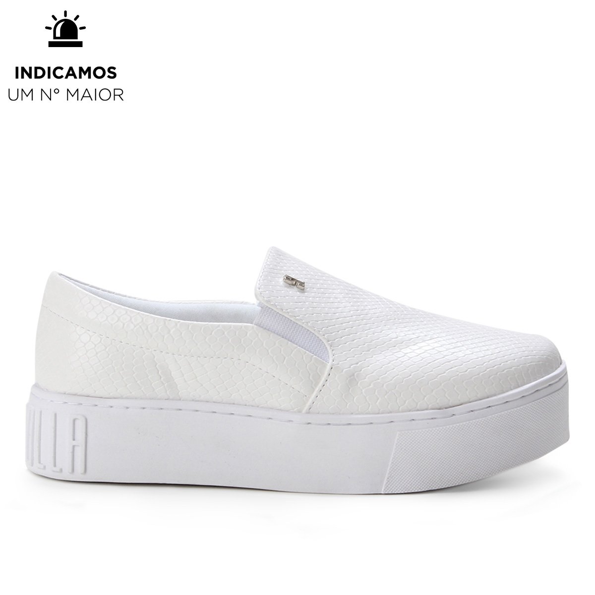 Slip On Santa Lolla Cobra Natural Caixa Alta Feminino - Branco | Zattini