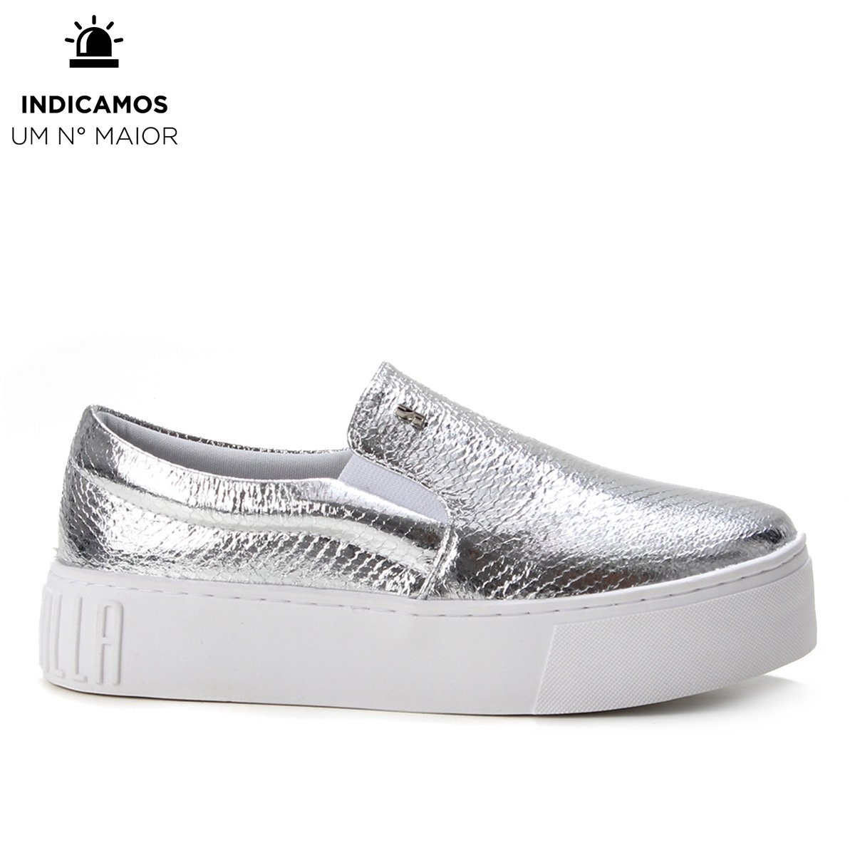 Compre Slip On Feminino Via Marte Prata Online