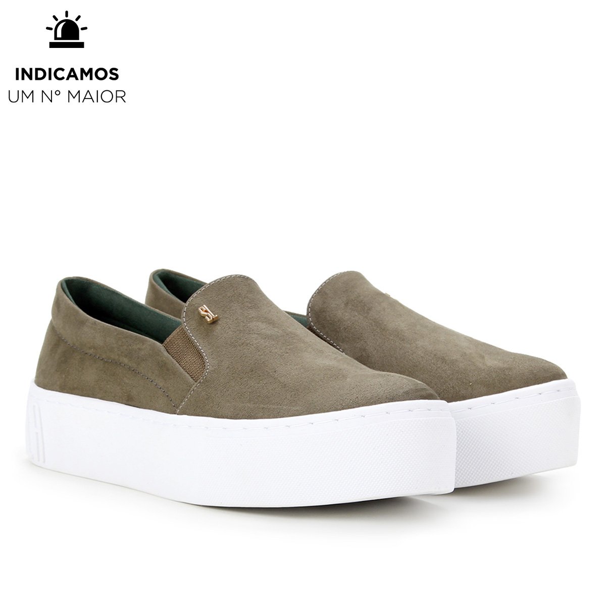 Slip On Santa Lolla Flatform Suede Feminino - Verde Militar é ruim? Slip On Santa Lolla Flatform Suede Feminino - Verde Militar é boa?