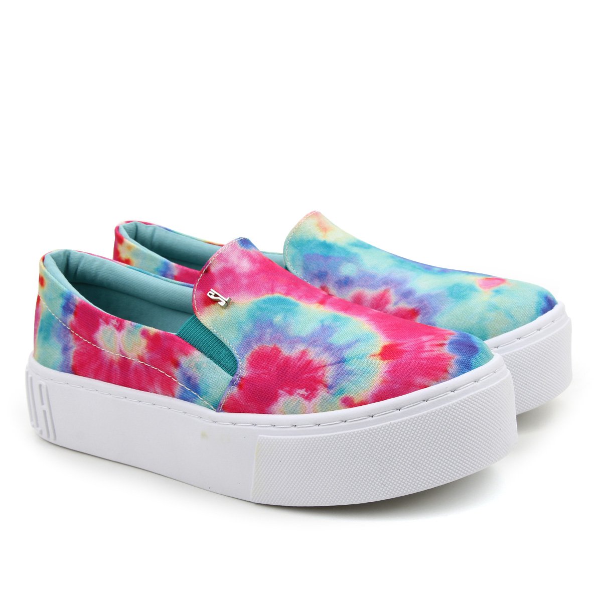 Slip On Santa Lolla Tie Dye Lona Feminino - Colorido | Zattini