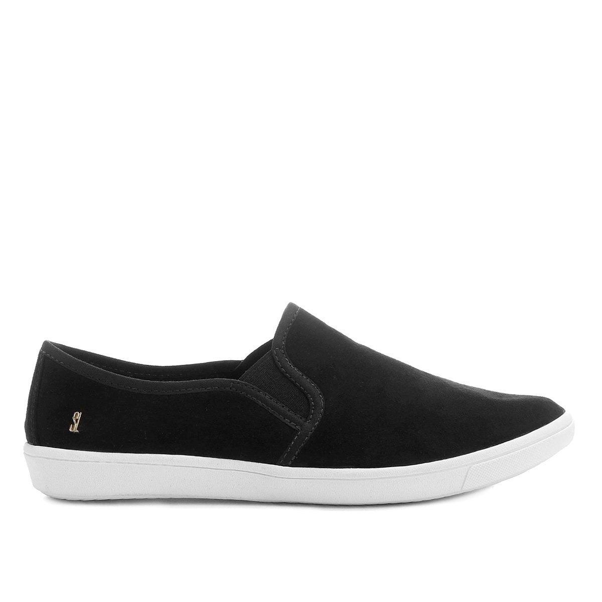slip on santa lolla preto camurça
