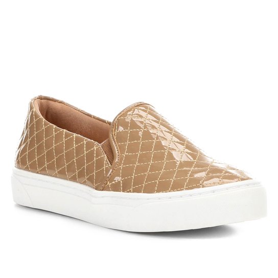 Slip On Shoestock Básico Matelassê Feminino - Bege