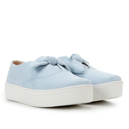 Slip On Somoda Caixa Alta Laço Feminino - Azul