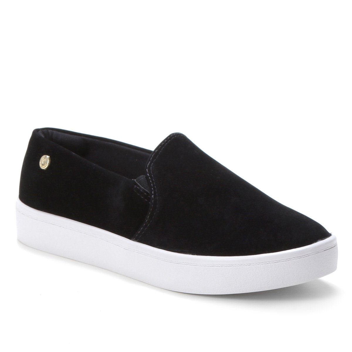 Slip On Via Uno Básico Liso Feminino - Preto | Zattini
