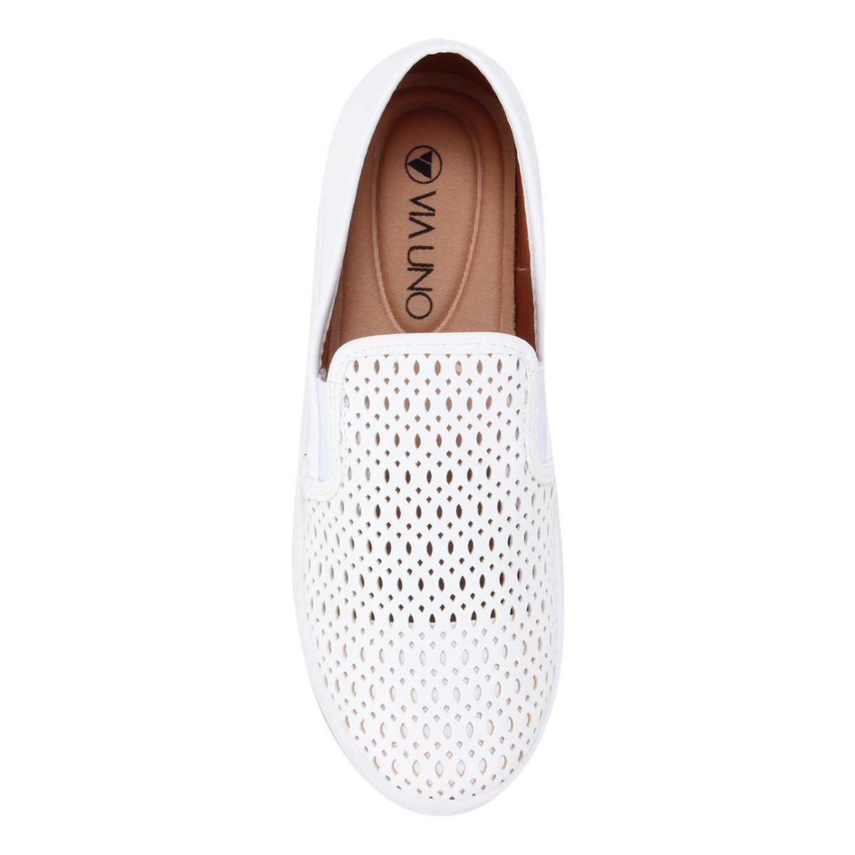 Slip On Via Uno Laser Feminino - Branco | Zattini