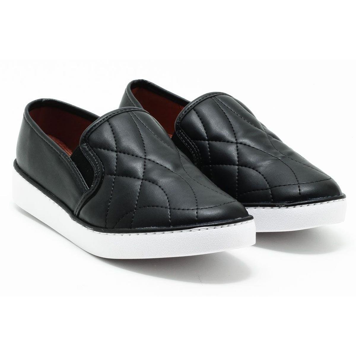 slip on colcci pesponto preto