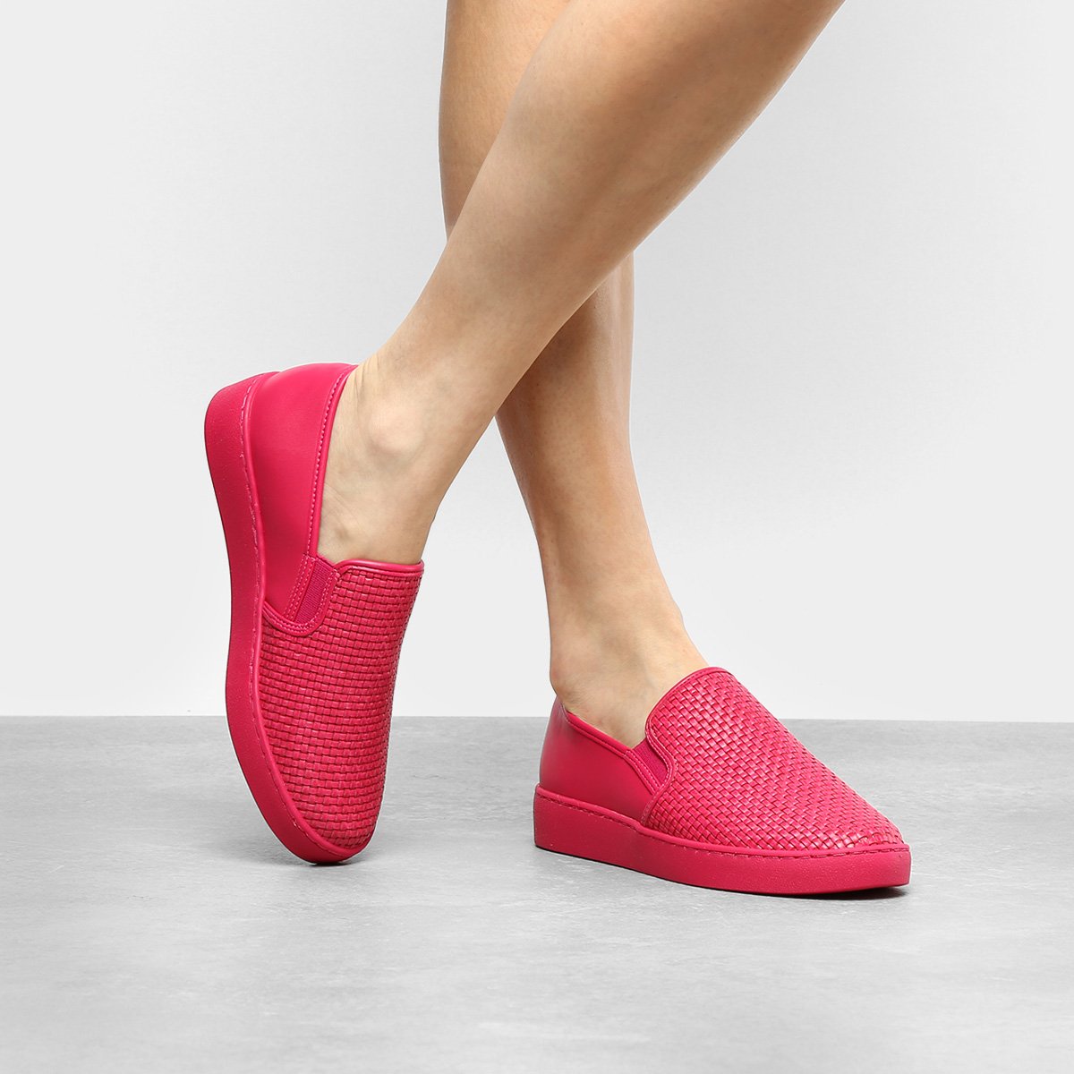 slip on vizzano tramado feminino