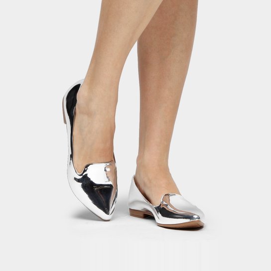 Slipper Beira Rio Metalizado - Prata