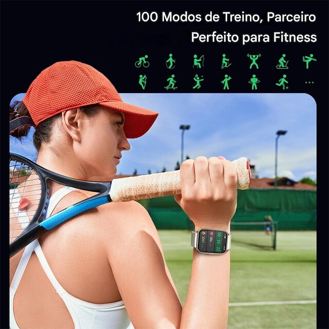 Smart Watch Masculino Feminino Haylou Watch 2 Pro Amoled Notificações Chamadas Bateria Longa Duração