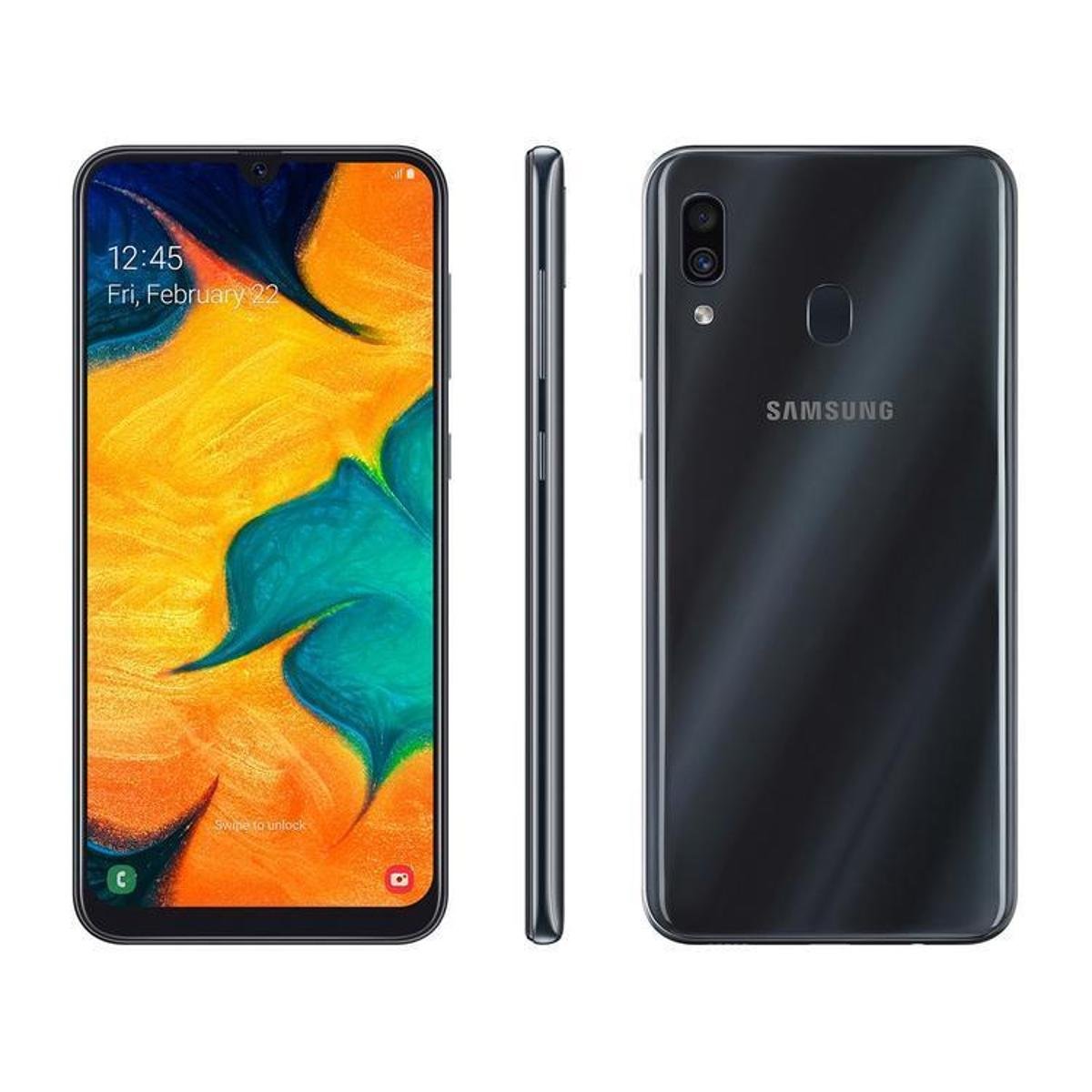 Smartphone Samsung Galaxy A30 64GB Preto 4G - Preto | Zattini