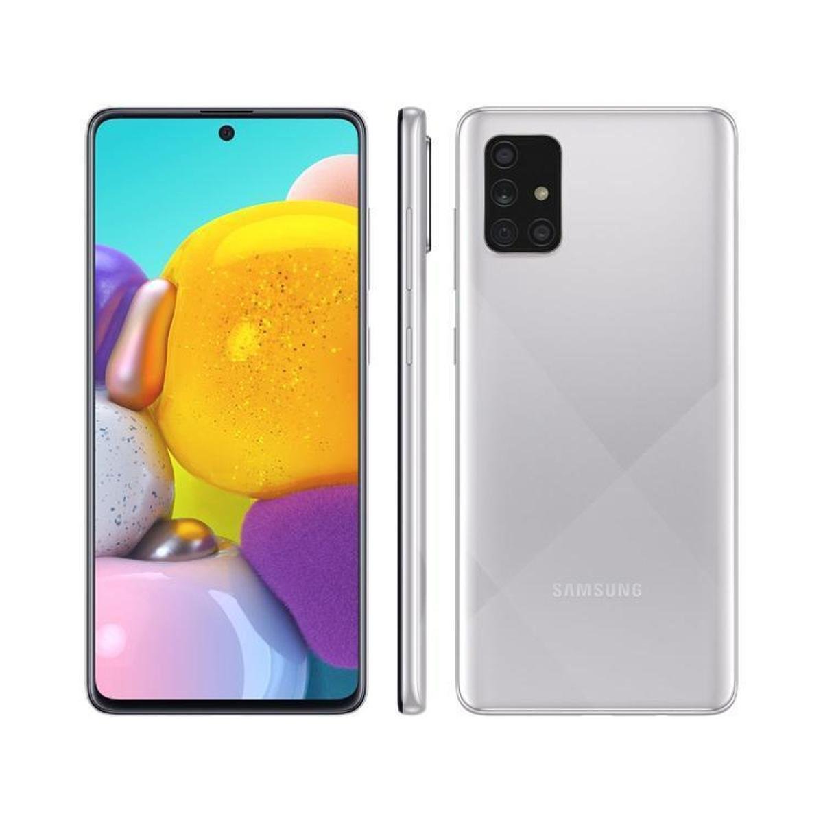 Smartphone Samsung Galaxy A71 128GB 4G - 6GB RAM 6,7” Câm. Quádrupla + Selfie 32MP - Cinza Menor preço em Smartphone Samsung Galaxy A71 128GB 4G - 6GB RAM 6,7” Câm. Quádrupla + Selfie 32MP - Cinza