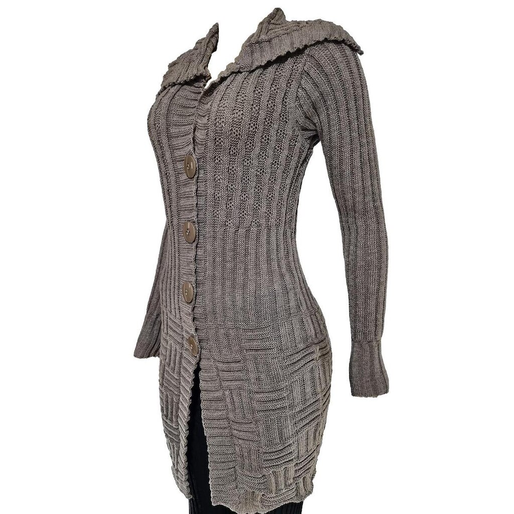 Sobretudo Feminino em Tricô Canetran Texturizado - Katlen Tricot