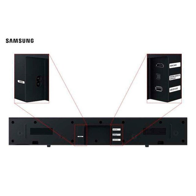 Soundbar Samsung HW-B400F 2.0 Canais, com Subwoofer Integrado, Dolby Audio, Bluetooth, - HW-B400F/ZD