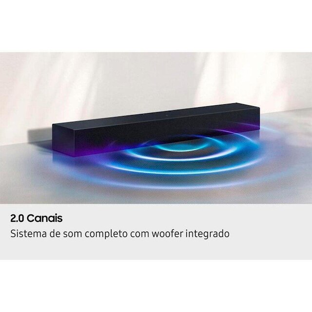 Soundbar Samsung HW-B400F 2.0 Canais, com Subwoofer Integrado, Dolby Audio, Bluetooth, - HW-B400F/ZD