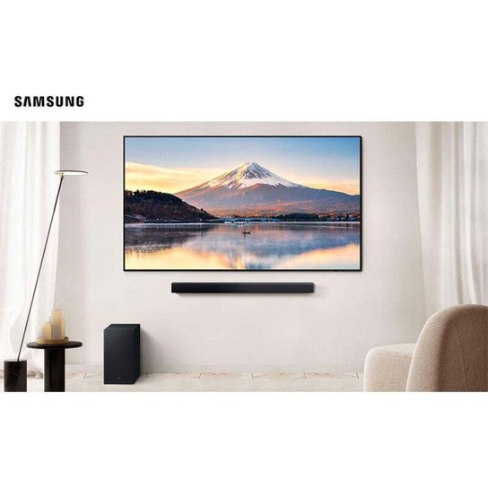 Soundbar Samsung HW-B450F 2.1 Canais, com Subwoofer, Dolby Audio, Bluetooth, Preta - HW-B450F/ZD