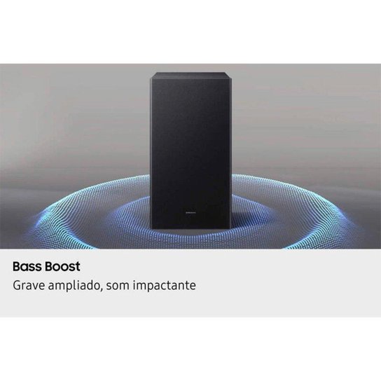 Soundbar Samsung HW-B450F 2.1 Canais, com Subwoofer, Dolby Audio, Bluetooth, Preta - HW-B450F/ZD