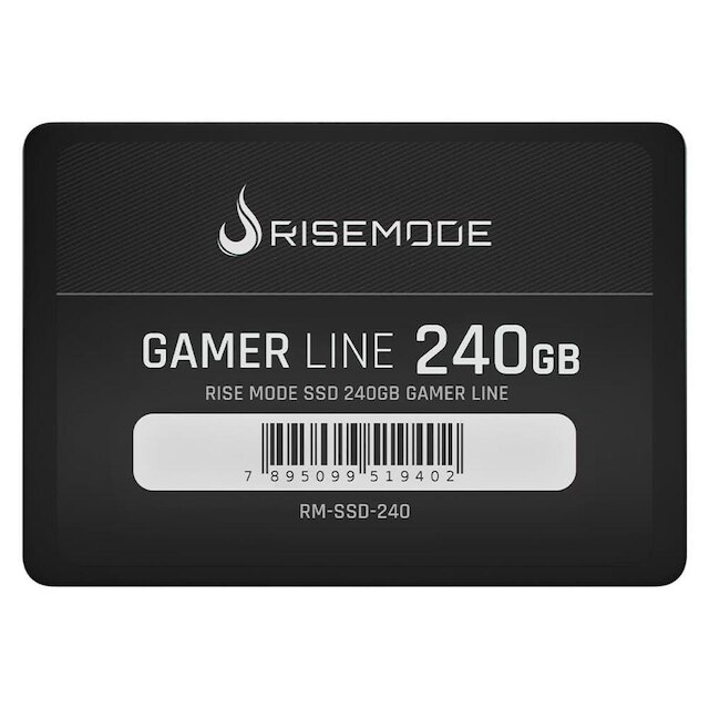 SSD Rise Mode Gamer Line, 240GB, SATA III, Leitura: 530MB/s, Gravação: 520MB/s, Preto - RM-SSD-240