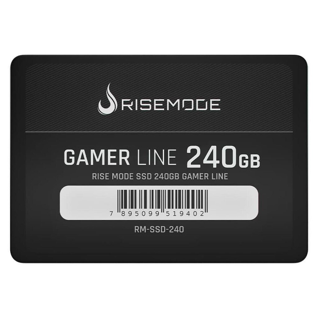 SSD Rise Mode Gamer Line, 240GB, SATA III, Leitura: 530MB/s, Gravação: 520MB/s, Preto - RM-SSD-240