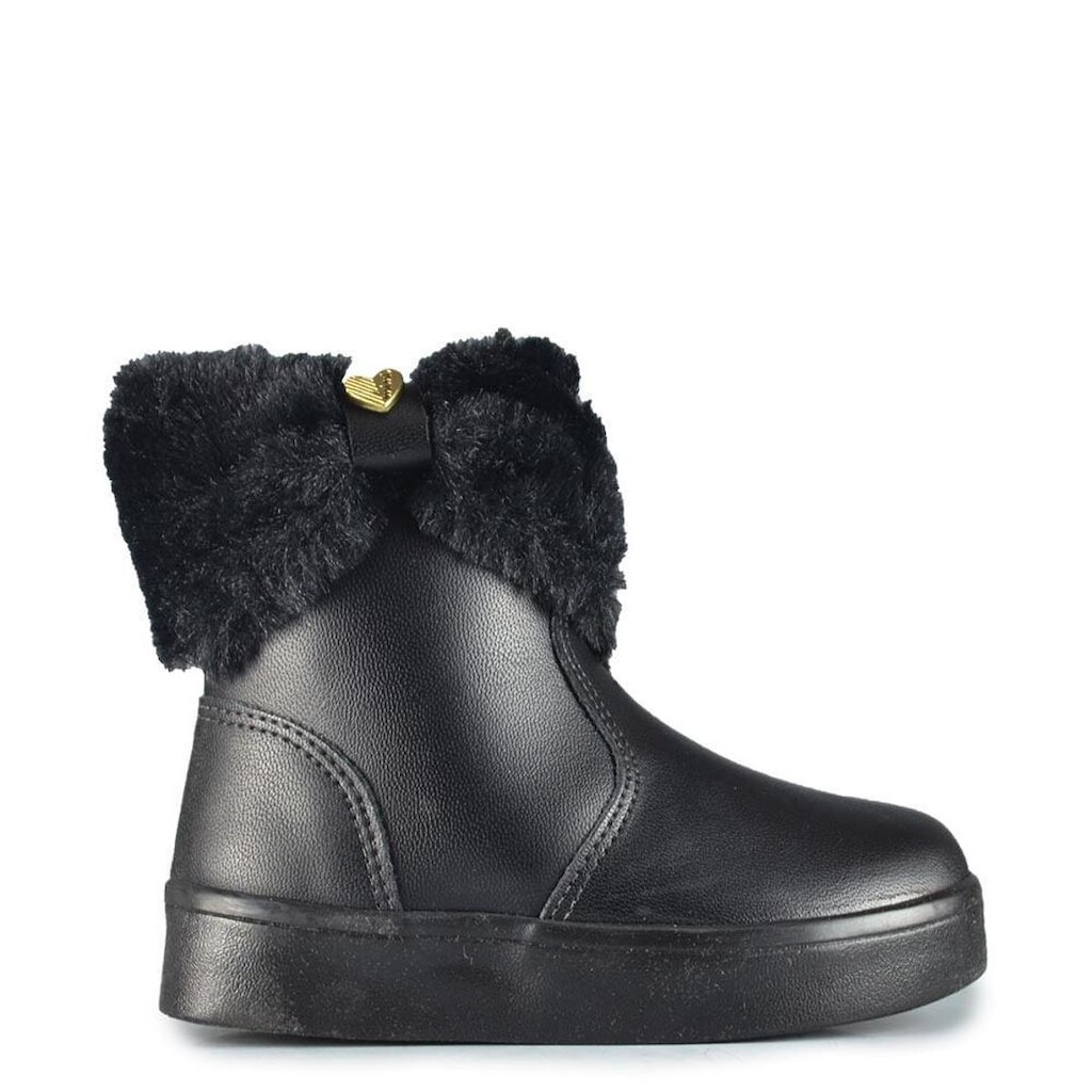 SUA CIA Bota Infantil Sua Cia Mini Feminina 7070.00788 NAPA SOFT PRETO 24