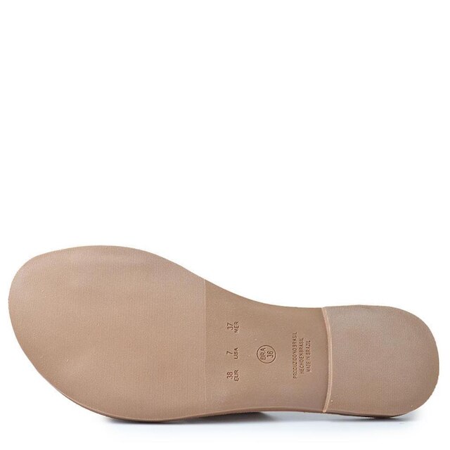 SUA CIA Sandália Rasteira Sua Cia Feminina 8395.16144 METAL LIGHT GOLD 35