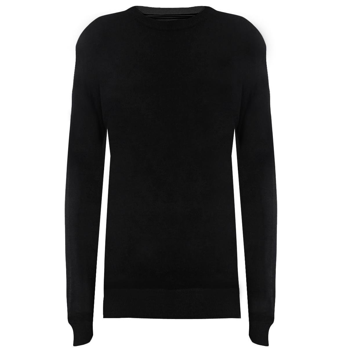 sueter preto masculino gola redonda