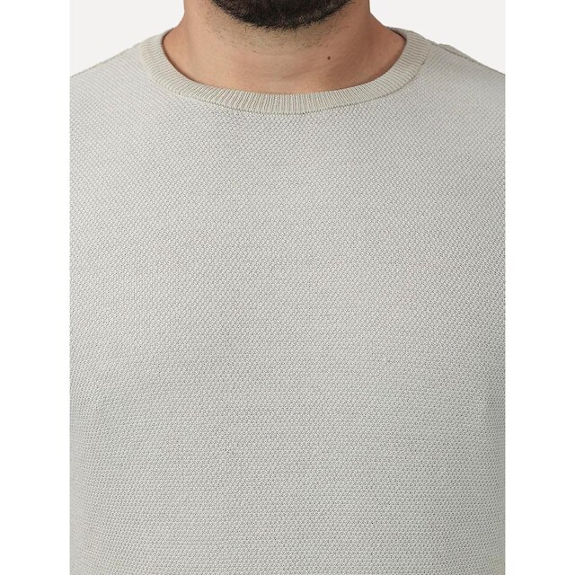 Suéter Calvin Klein Jeans Masculino Crewneck Tricot Patch Reissue Logo Off White