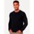 Suéter Calvin Klein Jeans Masculino Crewneck Tricot Sleeve Name Logo Preto - Preto