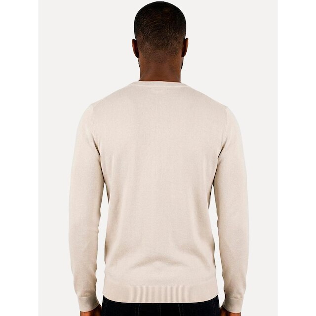Suéter Calvin Klein Jeans Masculino Tricot Gola Careca Liso Areia