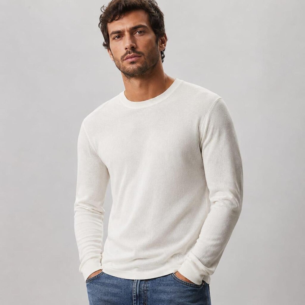 Suéter Calvin Klein Linho Bege 4LB33OG-100