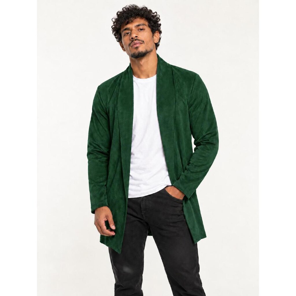 Suéter Cardigan Masculino Slim Fitness Blázer Sem Bolsos